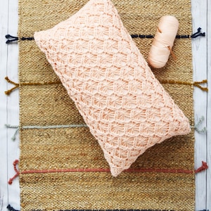 DIY Crochet PATTERN Crochet Macrame Lumbar Pillow 2019004: crochet pattern, macrame pillow, macrame pattern, crochet pillow, cushion image 8