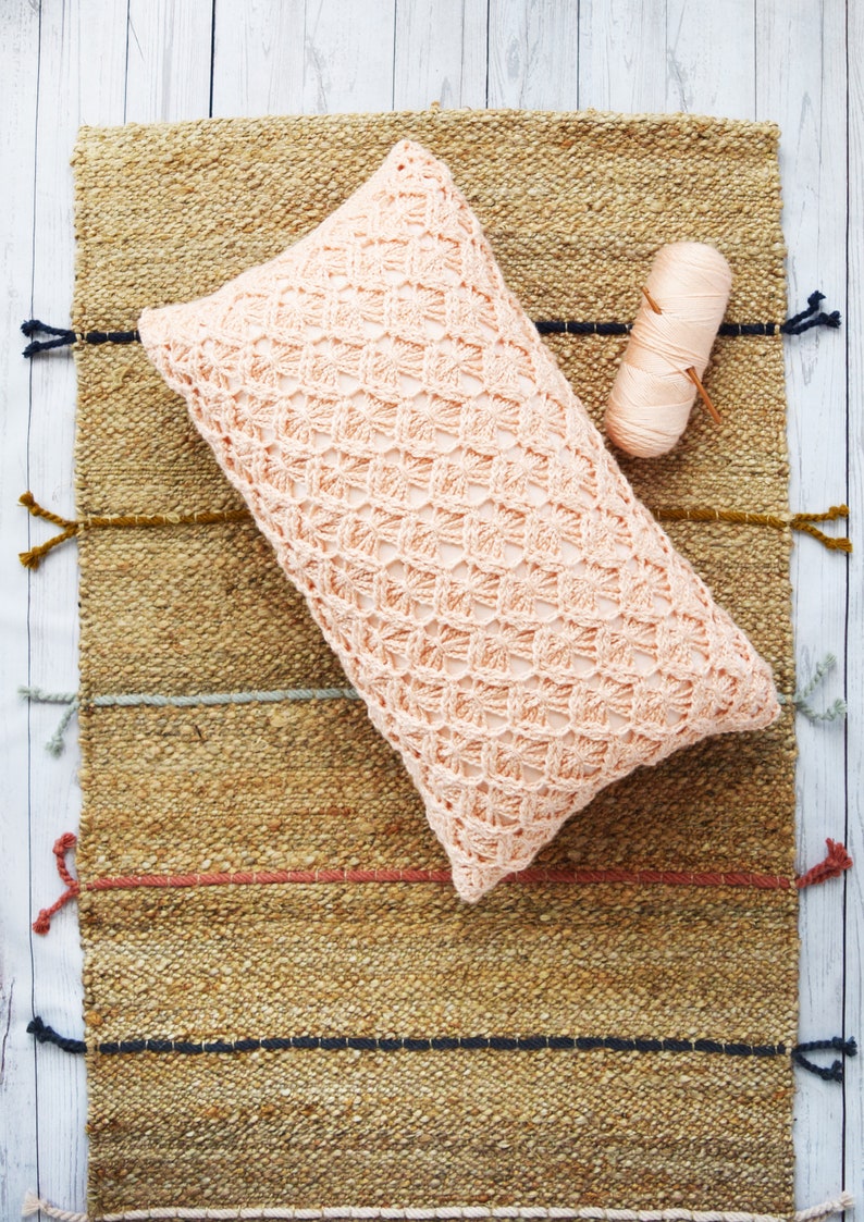 DIY Crochet PATTERN Crochet Macrame Lumbar Pillow 2019004: crochet pattern, macrame pillow, macrame pattern, crochet pillow, cushion image 8