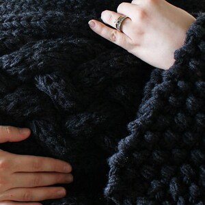 DIY Knitting PATTERN Double Cable Throw Blanket 2012002 oversized knits, knit blanket, cable knit, knit rug, knitting patterns, knit image 8