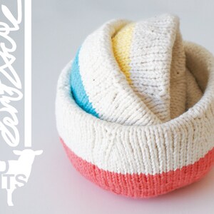 DIY Knitting PATTERN Color Blocked Nesting Bowls Sizes: 6, 5, 4 diameter 2015009 image 4