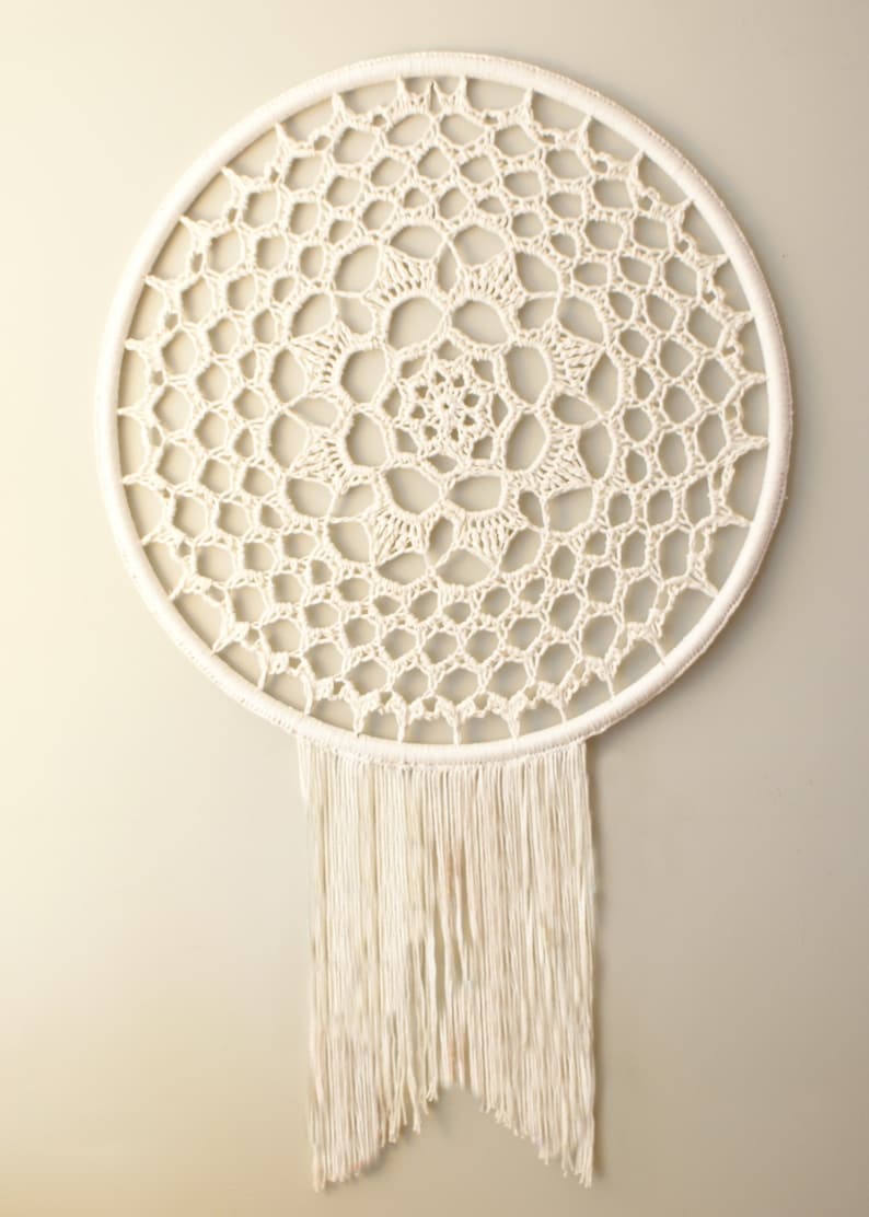 DIY Crochet PATTERN Radiant Blossom Crochet Doily Wall Hanging: oversize wall hanging, crochet pattern, boho, macrame, geometric, mandala image 2