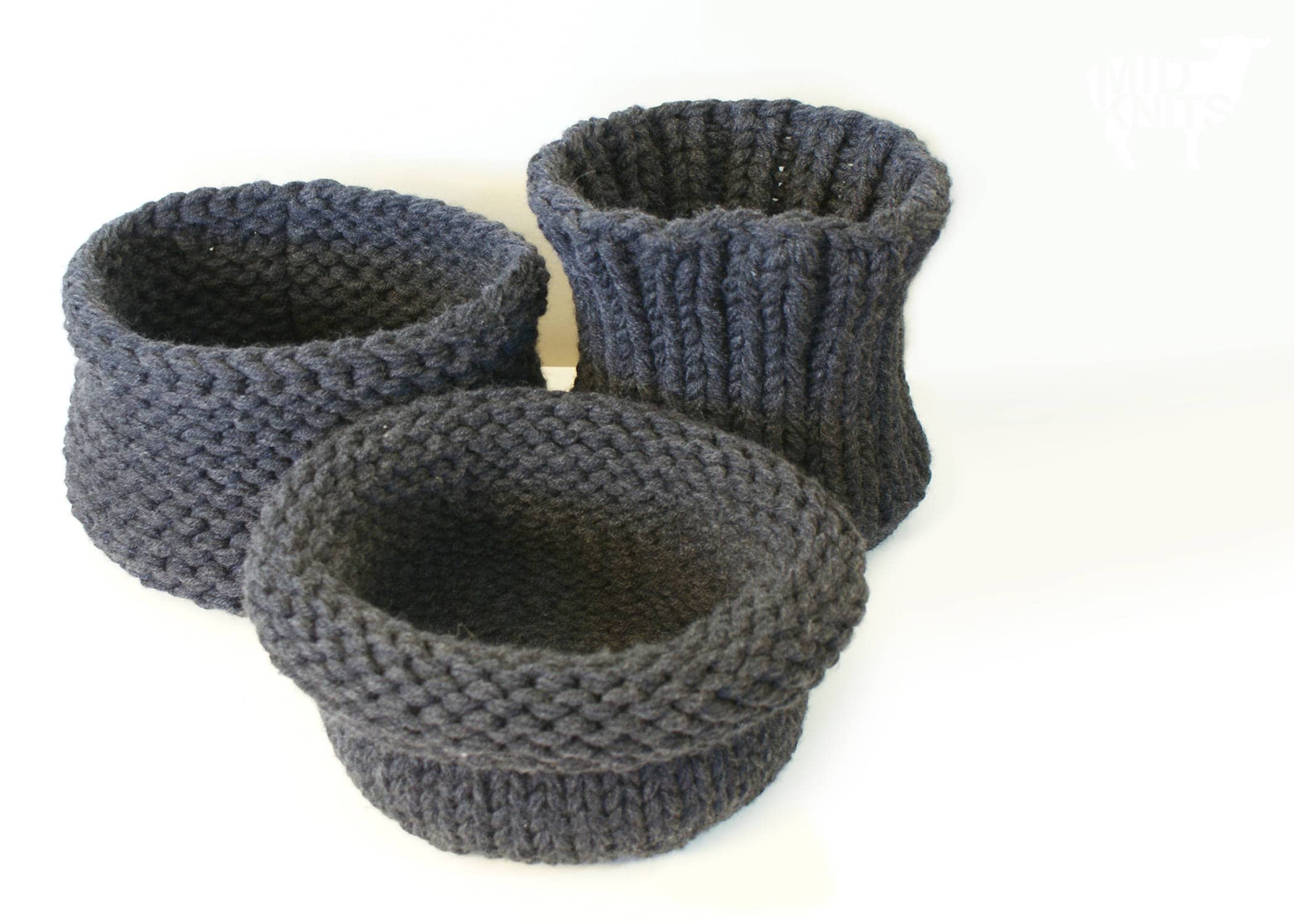 DIY Knitting PATTERN Chunky Knit Baskets 2014025 Chunky Etsy