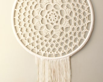 DIY Crochet PATTERN - Radiant Blossom Crochet Doily Wall Hanging: oversize wall hanging, crochet pattern, boho, macrame, geometric, mandala