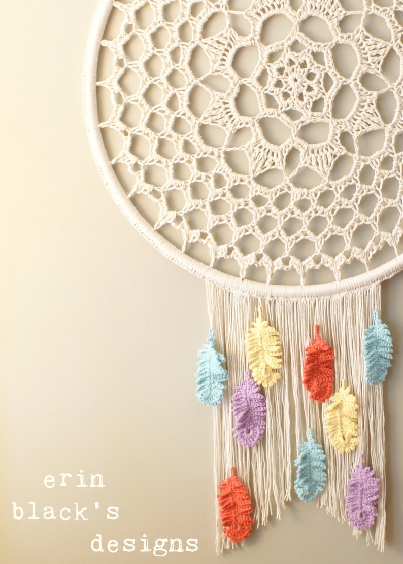 Dream a Little Dream Wall Hanging crochet pattern DIY Crochet PATTERN boho dream catcher : dreamcatcher 2014023 wall hanging macrame