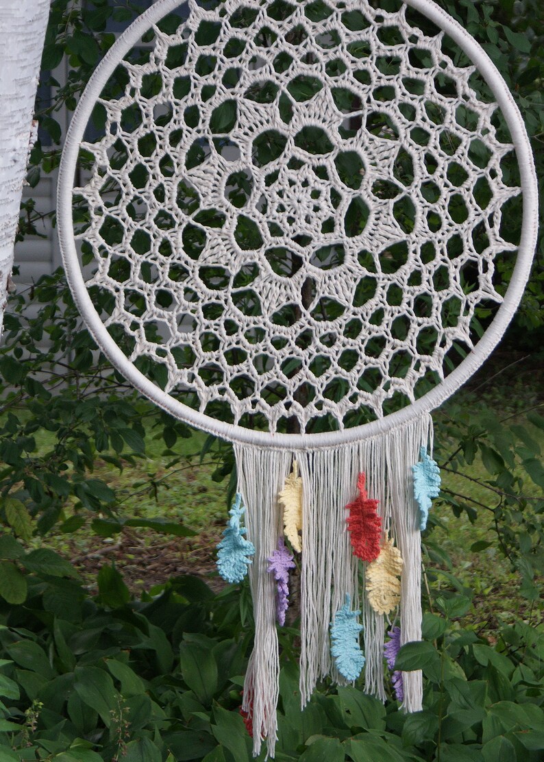 Dream a Little Dream Wall Hanging crochet pattern DIY Crochet PATTERN boho dream catcher : dreamcatcher 2014023 wall hanging macrame