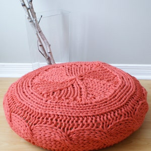 DIY Knitting PATTERN Cable Knit Footstool Cover fits Ikea's Alseda Footstool 23-7/8 diameter x 7-1/8 high zdjęcie 5