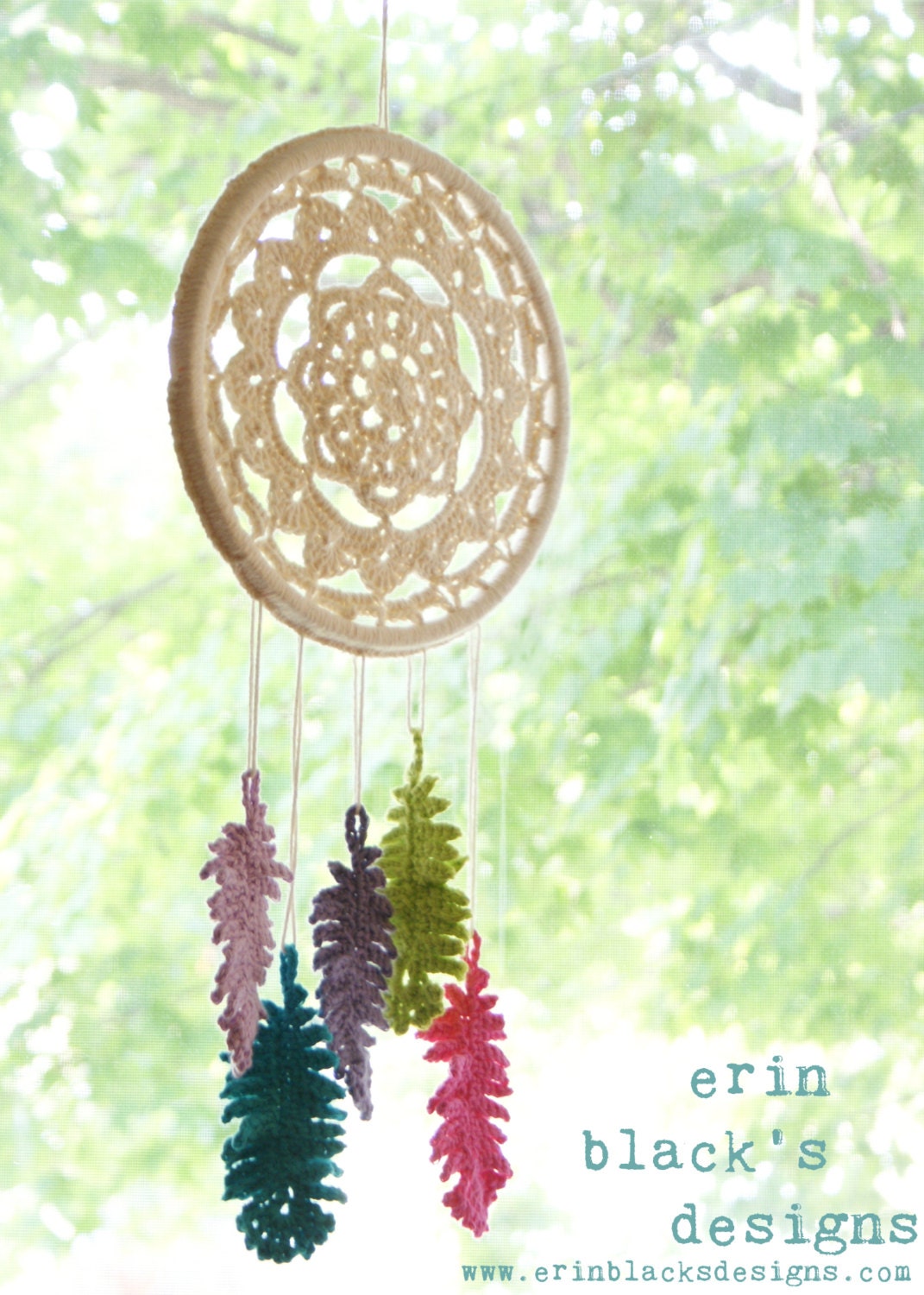 DIY Crochet PATTERN Dreaming of Feathers Wall Hanging Etsy