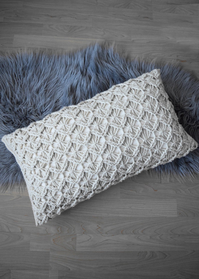 DIY Crochet PATTERN Crochet Macrame Lumbar Pillow 2019004: crochet pattern, macrame pillow, macrame pattern, crochet pillow, cushion image 5