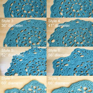 DIY Crochet PATTERN Throw Blanket / Rug Super Chunky Doily 8 Styles 3066 diameter blanket003 image 3