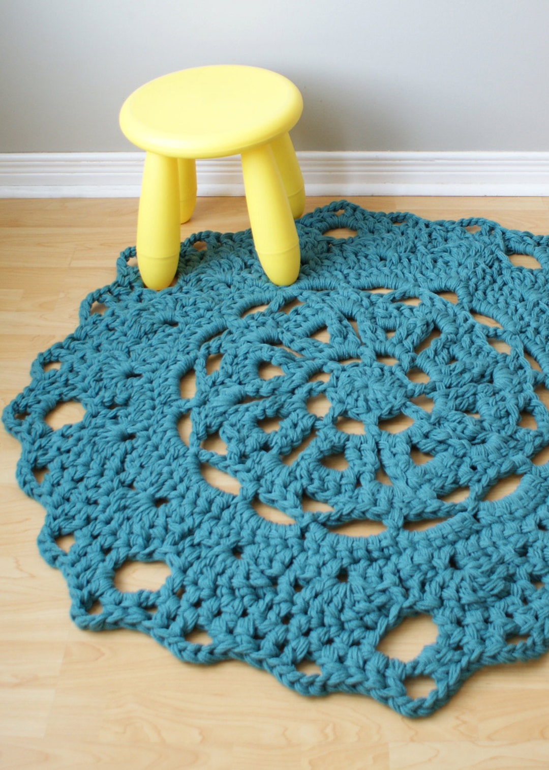 DIY Crochet PATTERN - Throw Blanket / Rug Super Chunky Doily 8 Styles ...