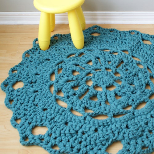 DIY Crochet PATTERN Throw Blanket / Rug Super Chunky Doily 8 Etsy