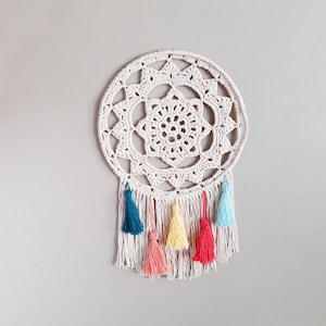 DIY Crochet PATTERN - Dahlia Delight Crochet Doily (2014021-3): pattern, mobile, wall art, macrame, doily, placemat, dream catcher inspired