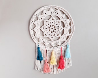 DIY Crochet PATTERN - Dahlia Delight Crochet Doily (2014021-3): pattern, mobile, wall art, macrame, doily, placemat, dream catcher inspired