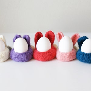 DIY Knitting PATTERN Knit Wool Felt Bunny Bowls in 3, 4, and 7 diameter image 5