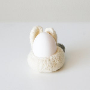 DIY Knitting PATTERN Knit Wool Felt Bunny Bowls in 3, 4, and 7 diameter image 3