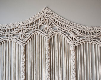 DIY Crochet PATTERN - Crochet Macrame Curtain (2019002):  crochet pattern, curtain, macrame pattern, crochet wall hanging, boho, doorway