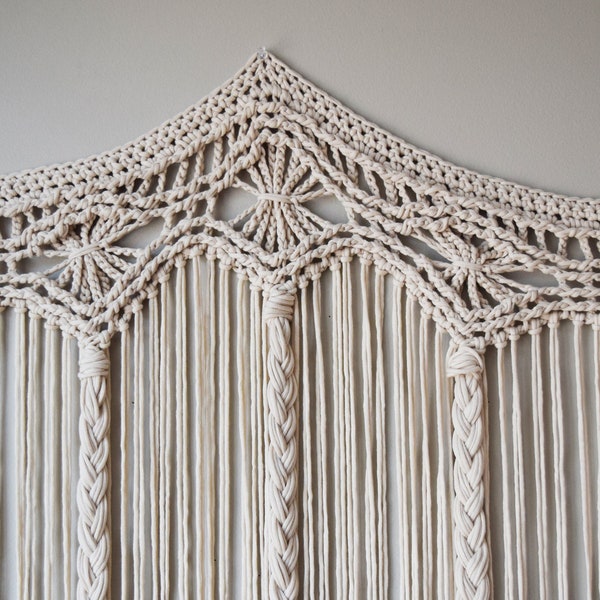 DIY Crochet PATTERN - Rideau en macramé au crochet (2019002) : motif au crochet, rideau, motif en macramé, tenture murale au crochet, bohème, porte