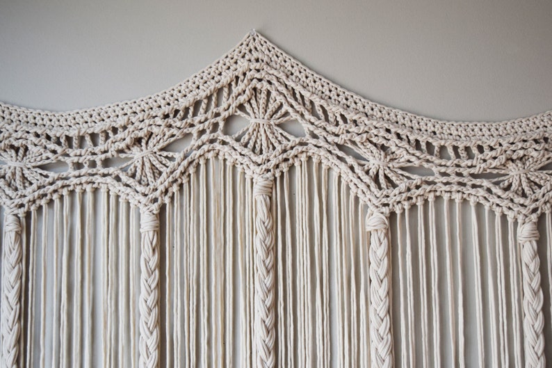 DIY Crochet PATTERN Crochet Macrame Curtain 2019002: crochet pattern, curtain, macrame pattern, crochet wall hanging, boho, doorway image 3