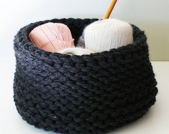 DIY Knitting PATTERN - Chunky Knit Baskets (2014025): chunky knit, knit basket, knit, oversized knit, knitting patterns, knitted, knit bowl