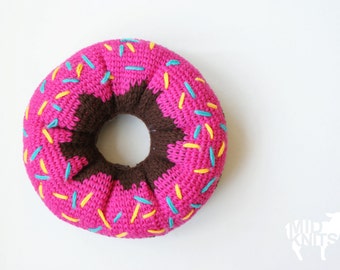 DIY Crochet PATTERN - Sweet Treats Cushion Collection - 11" diameter Donut, Chocolate Chip Cookie, and Fruit Creme Cookie (2015028)