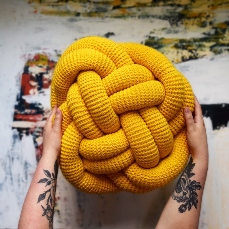 DIY Crochet PATTERN Crochet Knot Pillows 2019006: crochet pattern, knot pillow, celtic knot, crochet pillow, cushion, knot image 5