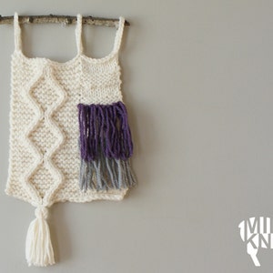 DIY Knitting PATTERN Cable Knit Wall Hanging Size: 9 x 29 2015016 image 3