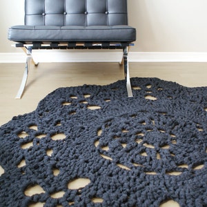 DIY Crochet PATTERN Throw Blanket / Rug Super Chunky Doily 8 Styles 3066 diameter blanket003 image 1