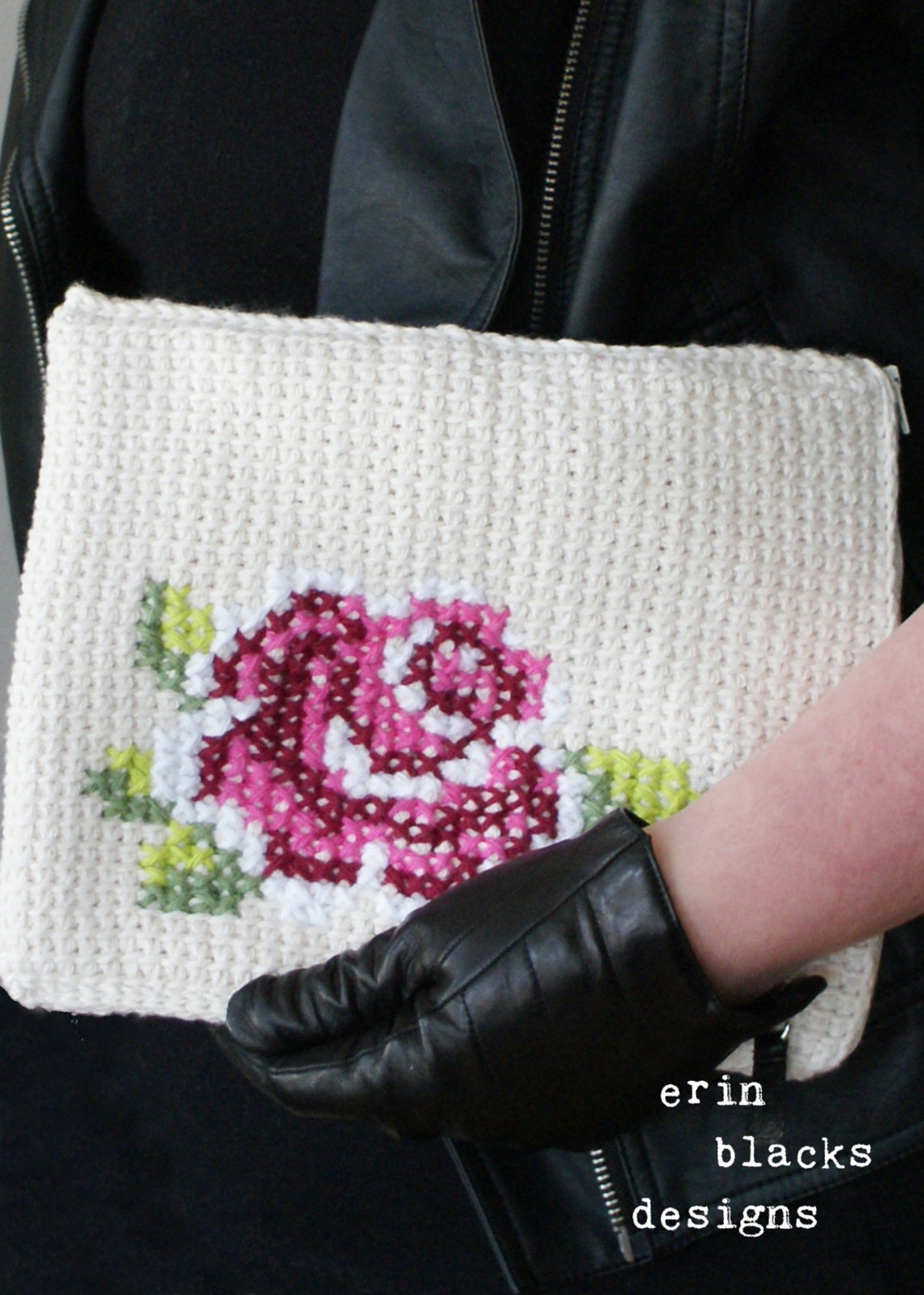 DIY Tunisian Crochet PATTERN Cotton Rose Bloom Tablet Case Etsy
