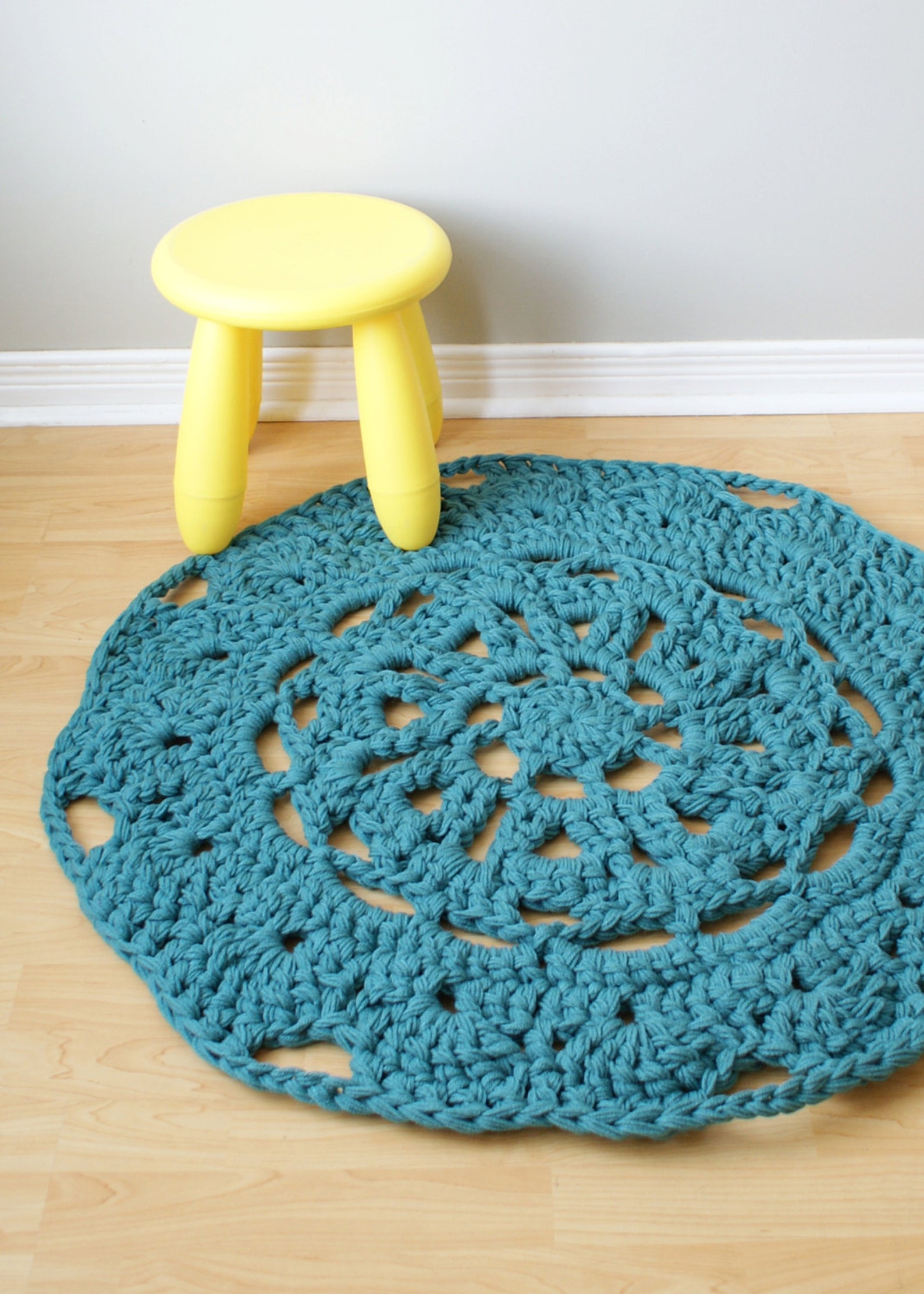 DIY Crochet PATTERN Throw Blanket / Rug Super Chunky Doily 8 Etsy