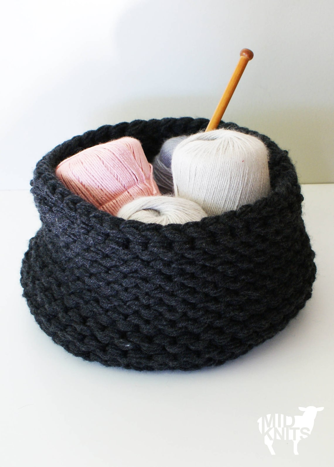 DIY Knitting PATTERN Chunky Knit Baskets 2014025 chunky Etsy