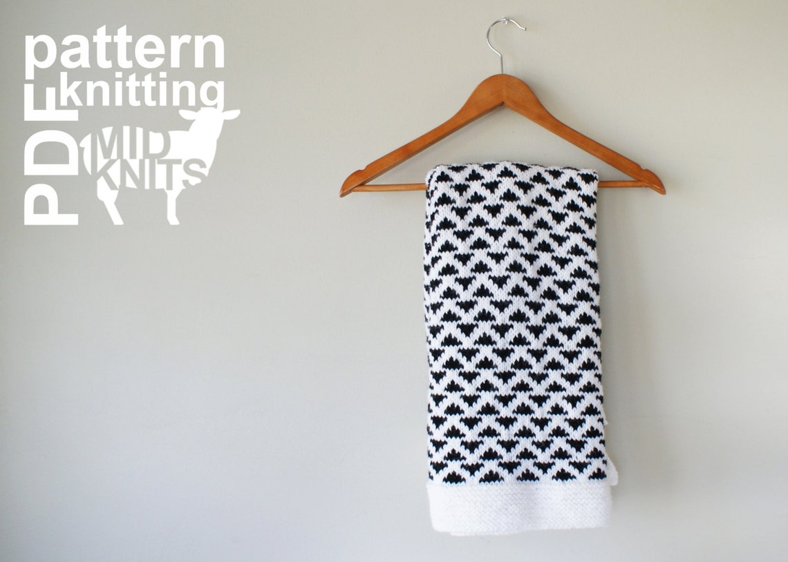 DIY Knitting PATTERN Triangle Baby Blanket 33 X Etsy