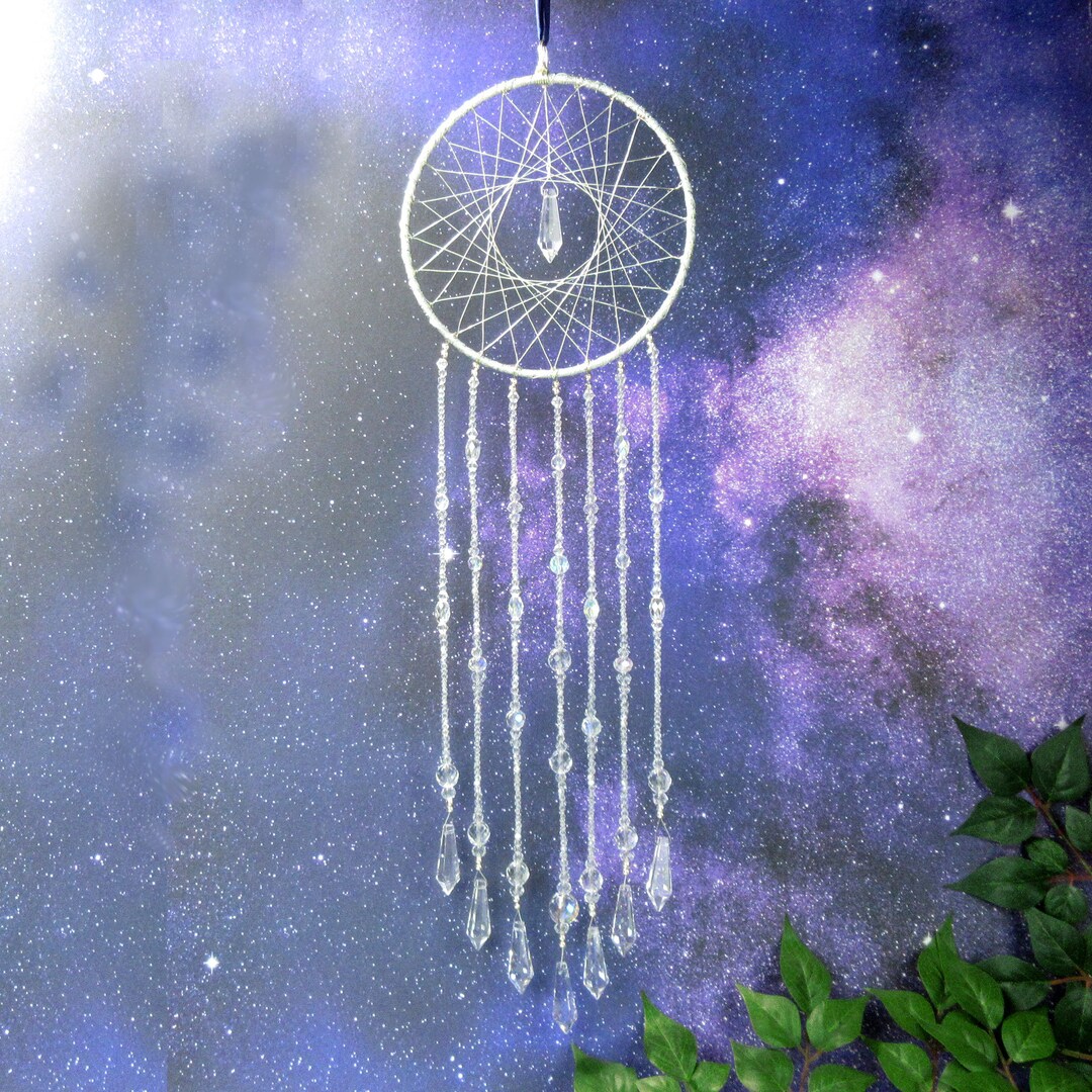 Crystal Suncatcher Dream Catcher Crystal Clear Asfour Full Etsy