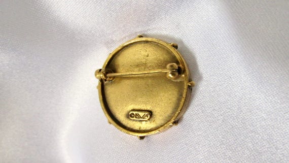 ALVA DVB Art Nouveau Pretty Woman Gold Rhinestone Bro… - Gem