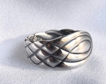 Braid Sterling Silver Spoon Ring Unique Pattern Frank Whiting Scarce 1895