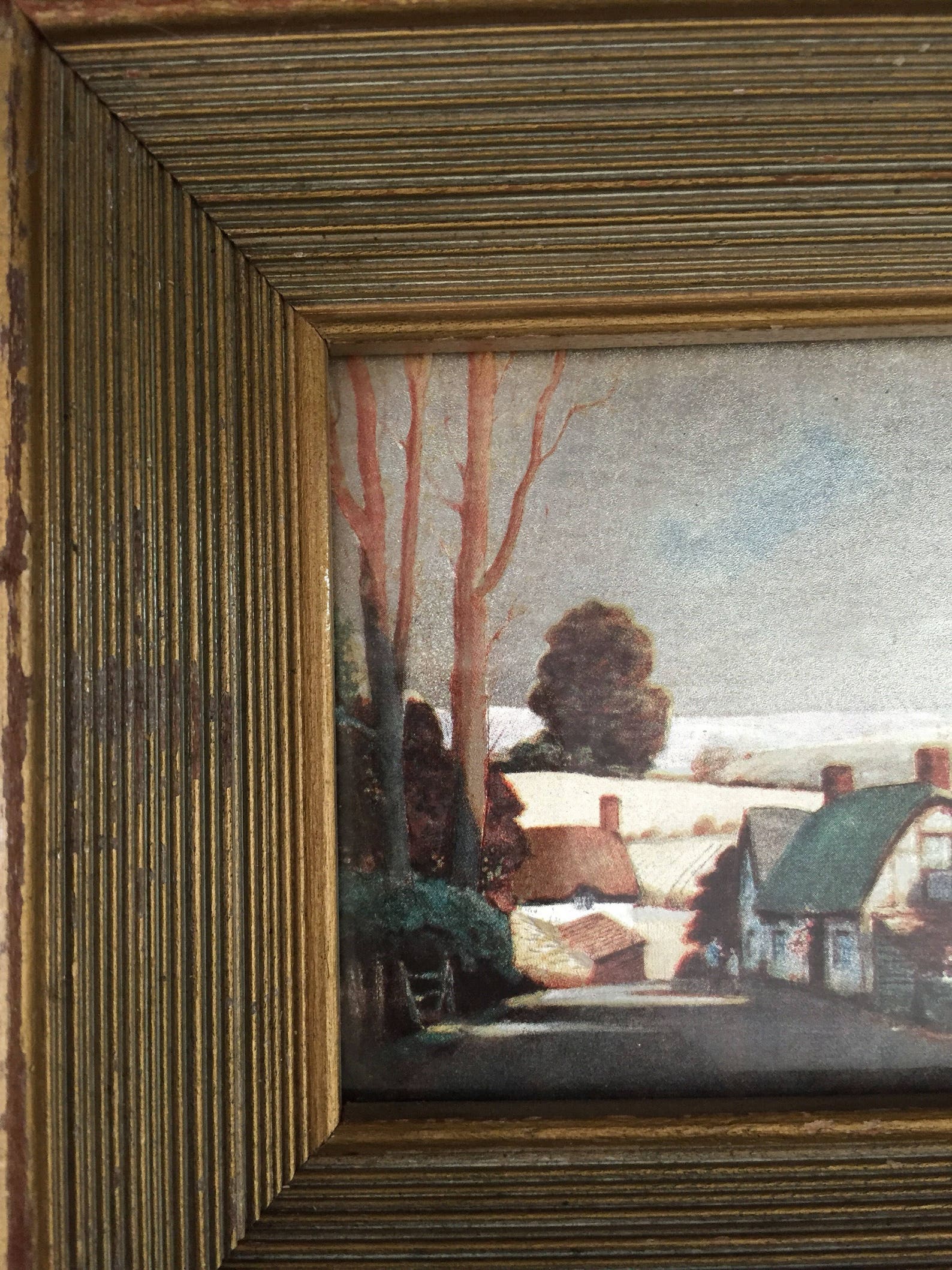 Vintage 1950s Franklin Picture Company framed foil art duo Etsy