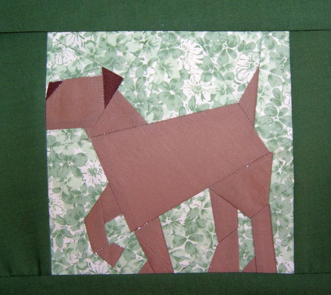 Paper Pieced Dog PDF Pattern Etsy