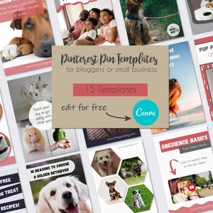Pinterest Template Bundle - Canva Templates - Digital Download Social Media Templates