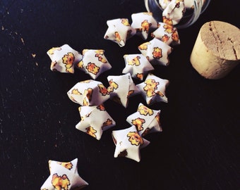 Final Fantasy Pixel Chocobo Patterned Origami Stars -- 50 - 1000 pieces