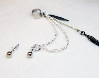 Orecchini A Perno Con Piuma D'Ala D'Angelo In Argento Sterling .925 - Delicati E Piccoli, Per Lobo Ed Elica, Ipoallergenici, Regalo