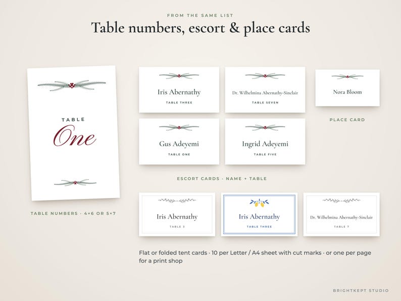 Wedding Seating Chart Template Maker, Paste Guest List, 24x36 Poster, Escort Cards, Table Numbers image 7