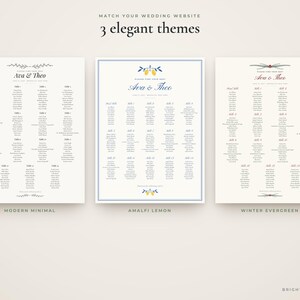 Wedding Seating Chart Template Maker, Paste Guest List, 24x36 Poster, Escort Cards, Table Numbers image 5