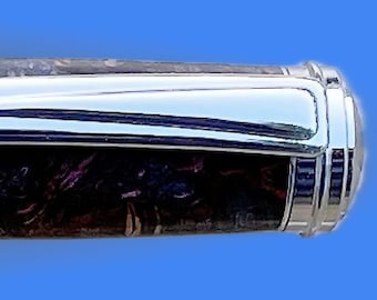 Handcrafted Jr. Harold Rhodium Roller Ball, Handmade Custom Luxury Pens, Handcrafted Pens, Groomsmen Gift, Retirement Gift, High End Pens
