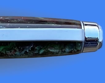 Handcrafted Satin Chrome Ballpoint Pen, Handmade Custom Pen, Handcrafted Pen, Groomsmen Gift, Retirement Gift, Birthday Gift, Holiday Gift