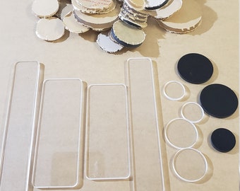 acrylic plastic pieces assorted shapes and sizes