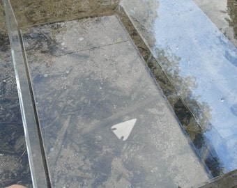 Underwater river viewing box for rock and arrowhead artifact collection