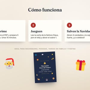 Salle d'évasion de Noël espagnole mexicaine imprimable · Escape Room de Navidad para Niños y Familia · 9 puzzles, guide de l'hôte · PDF image 8
