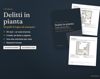 Italienische Krimi-Logikrätsel zum Ausdrucken · Delitti in Pianta · 40 Detektivfälle auf Italienisch für Erwachsene (PDF)