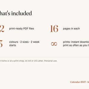 2027 Utskrivbar kalender Irland med helgdagar och månfaser · PDF A4 + US Letter · Måndag eller söndagsstart · Månadsvis, Årsvis bild 5
