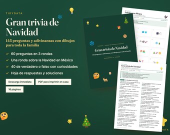 Mexikanisch-spanisches Weihnachtsquiz zum Ausdrucken · Weihnachtsquiz · 145 Fragen auf Spanisch für Posadas und Familien (PDF)