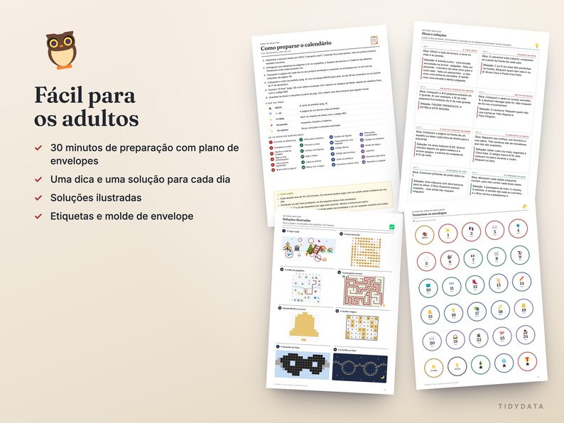 Portugiesischer Mystery-Adventskalender zum Ausdrucken · Calendário do Advento de Mistério · 24 Detektivrätsel für Kinder PDF Bild 5